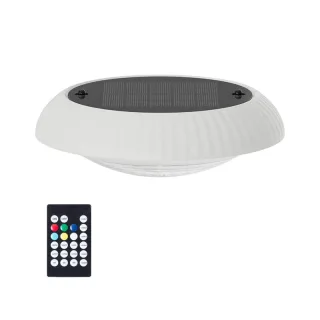 Elfeland Solar RGB Floating Pool Light with Remote Control 6 RGB Lighting 360° Dual Side Lighting IP67 Waterproof Solar
