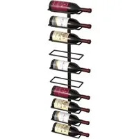 oyajia Weinregal Wand-Weinregal für 10 Weinflaschen, Metall Weinregal 22x8x98 cm, Weinregal aus Metall, Flaschenregal, Hängender Weinflaschenständer,Handtuchhalter für Küche,Restaurant,Bar