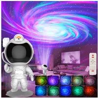 Sunicol LED-Sternenhimmel Astronaut Sternenhimmel Projektor, mit Fernbedienung und Timer, Weltraum Aurora Wirbelprojektor mit Bluetooth-Lautsprecher