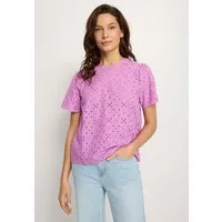 LASCANA Kurzarmbluse mit Lochstickerei, Damenbluse, casual-elegant