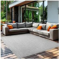 Teppium Outdoorteppich Unicolor - Einfarbig, Rechteckig, Höhe: 5 mm, Teppich Wetterfest Balkon Küchenteppich Flachgewebe Sisaloptik