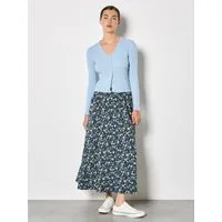 Apricot Maxirock A-Linien-Midaxi-Rock mit Blumenprint