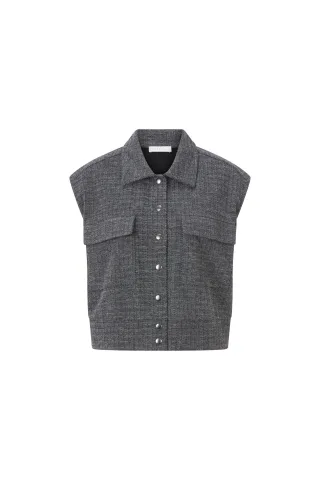 Rich & Royal - Suited Cargo Vest silver mist - Gr. - M