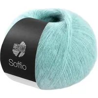 LANA GROSSA SOFFIO Häkelwolle, 215 m (flauschiges Lace-Garn aus Merino- & Baumwolle), 25 g
