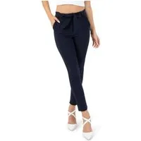 Kendindza Collection Stretch-Hose Stretch Damen Hose elegant Schleife High Waist Stoffhose Schlupfhose elastischer Bund ohne Reißverschluss stretch elastisch