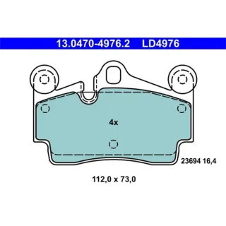 ATE Ceramic Bremsbel?ge hinten Audi Q7 Porsche Cayenne VW Touareg