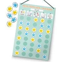 Mini Mindz Lernspielzeug Töpfchen Training Kinder magnetisch - Magnettafel mit 60 Magnete, Mit Kordel - Komplett beschreib- und abwischbar