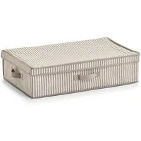 Zeller Present Aufbewahrungsbox m. Deckel "Stripes, Vlies, beige, 61,5 x 38 x 16,5 cm