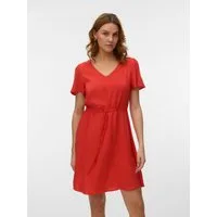 Vero Moda Minikleid VMEASY JOY SS SHORT DRESS WVN GA Viskose, regular fit
