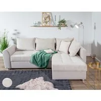 COLLECTION AB Ecksofa Jana L-Form, B: 220 cm, Bettfunktion, Bettkasten & 1 Zierkissen, Federkern