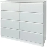 HTI-Living Kommode Kommode 8 grifflose Schubladen Thekla Weiß (Stück, 1 St., 1 Kommode), Sideboard