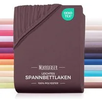Carpe Sonno Spannbettlaken 90x200 100x200 140x200 160x200 180x200 200x200 Mikrofaser Polyester, Mikrofaser, Gummizug: rundum, (1 Stück), Weiches Spannbetttuch Bügelfrei & Pflegeleicht, 160x200 Braun