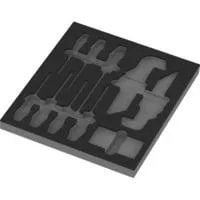 9860 Schaumstoffeinlage für Stainless Set 1, leer schwarz/grau, für Tool Rebel Werkstattwagen