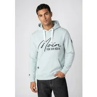 Eight2Nine Kapuzenpullover Herren Hoodie Küstenprint Sweater, Kapuzensweatshirt mit Kängurutasche, mit Kapuze