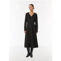 comma Maxikleid Kleid Fließendes Crepe-Kleid mit Fledermausarm