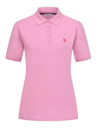 U.S. POLO ASSN. Damen Poloshirt kurzarm aus Baumwoll-Elasthan