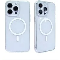 Alpha Electronics Handyhülle MagSafe Hülle für Apple iPhone 14 Pro Max Case transparent, wireless charging kompatibel, magnetisch