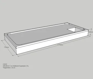 Neuesbad Wannenträger für Kaldewei Superplan XXL 180x80x4,7 SD21051
