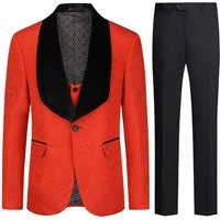 Allthemen Smoking (3 tlg) eleganter Herrenanzug Slim Fit Anzüge mit einem Knopf