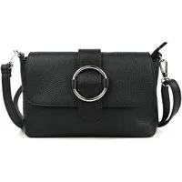 ITALYSHOP24 Schultertasche MADE IN ITALY Damen Leder Tasche Umhängetasche Cross Over Body Clutch, Messenger Bag Brusttasche Hüfttasche Freizeit Abendtasche Smartphone