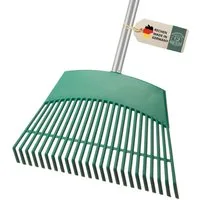 Hovedal Rechenbesen Rechen, Gartenrechen mit Stiel, Rasenrechen, Laubrechen, Laubbesen, Vielseitiger Garten Rechen, Laubharke für die Gartenarbeit