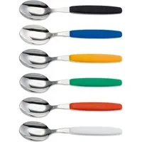 GIESSER Bestecklöffel Besteck Gabel, Teelöffel, Löffel, Kuchengabel (6 Stück), schönes Design, langlebig, kombinierbar, spülmaschinenfest