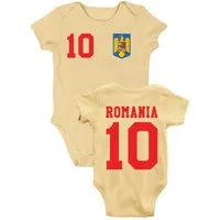 Youth Designz Kurzarmbody "Romania" Balkan Fußball Kinder Baby Body Strampler Geschenk Statement mit modischen Aufdruck für Jungen und Mädchen