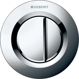 Geberit Fernbetätigung Typ 01 pneumatisch für 2-Mengen-Spülung, UP-Drücker glanzverchromt, 116042211 116042211