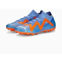 PUMA Future Match MG (für festen Boden/Kunstoberflächen) blau/orange Herren Fußballschuh