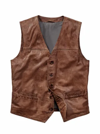 Mey & Edlich Herren City-Slicker-Weste Braun Obermaterial: Lammnappa