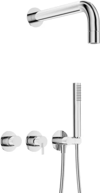 Neuesbad Serie 600 Unterputz Dusch-Set mit fester Kopfbrause Neuesbad Oberfläche: chrom NB1NQS_00XK1