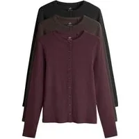 The Set Langarmshirt The Set gerippte Langarmshirts, 3er-Pack (3-tlg)