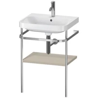 Duravit Happy D.2 Plus c-shaped Set mit Metallkonsole Taupe Seidenmatt 575x490x850 mm - HP4835O6060 HP4835O6060