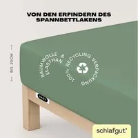 Schlafgut Spannbettlaken EASY JERSEY ELASTHAN Bettlaken, 170 g/m², 95% Baumwolle, 5% Elasthan, Jersey, Gummizug: rundum, (1 Stück), Spannbettlaken bis 30 cm Höhe, bügelfrei, pflegeleicht, perfekter Sitz