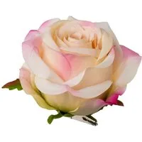 Kunstblume Künstliche Rose mit Clip. Kunstblume Rosenkopf, Gasper, Höhe 10.00 cm