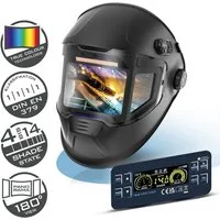 STAHLWERK Schweißhelm Automatik-Schweißhelm SPLIT 3-in-1 mit 180° (Set, 1-tlg., Set), True-Colour-Echtfarbwiedergabe