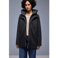 STREET ONE Langjacke im Doppel-Layer-Look und mit Kapuze