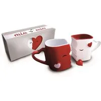 MiaMio Kaffeeservice Küssende Tassen Geschenk Set, Kaffeetassen«, Keramik (2-tlg)