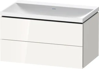 Duravit L-Cube c-shaped Set wandhängend Weiß Hochglanz 800x480x480 mm - LC6951N22220000 LC6951N22220000