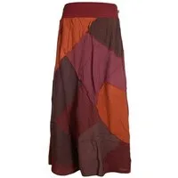 Vishes Maxirock Langer weiter Patchwork-Rock handgewebte Baumwolle Hippie, Goa, Festival Style