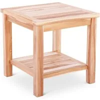 Raburg Gartentisch Beistelltisch Teakholz, 50 x 50 cm, wetterfestes Teak, langlebig, leicht & robust, UV-beständig & pflegeleicht