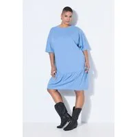 Studio Untold Midikleid Jerseykleid A-Linie Saumvolant Halbarm
