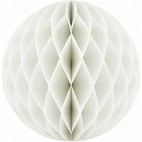 Creativery Wabenball, Wabenball 20cm Papier 1 Stück Weiß