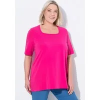 Ulla Popken T-Shirt T-Shirt A-Linie Carré-Ausschnitt Halbarm