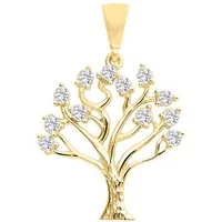 My Gold Kettenanhänger Damen Lebensbaum Anhänger Gold 333 (8 Karat) mit Zirkonia - Tree (Set, 1-tlg., inkl. Schmuckbox), Geschenke