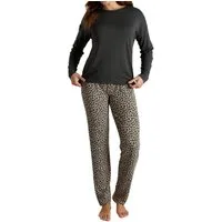 TOM TAILOR Pyjama TOM TAILOR Damen Pyjama grau bedruckt (1 tlg)