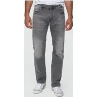 Lorenzo Loren Straight-Jeans Herren Jeans Hose Grau Stonewashed LL-4020