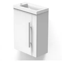 duschspa Waschtisch 45 cm Breite Waschbecken mit Unterschrank klein Badmöbel, Gäste WC