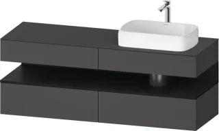 Duravit Qatego Konsolenwaschtischunterbau wandhängend Graphit Matt 1600x550x600 mm - QA4778016490010 QA4778016490010