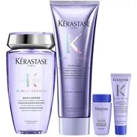 Kérastase Haarpflege-Set Blond Absolu Hydrating Duo, 4-tlg., Inklusive 2 praktischen Probiergrößen